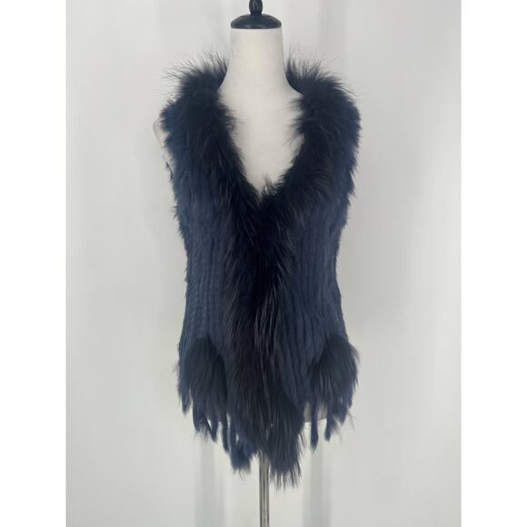 Kitschy Dolce Cabo real fur vest size XS-M - Picture 1 of 5
